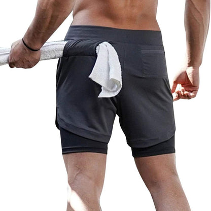 Mens Running Shorts，Workout Running Shorts for Men，2-In-1 Stealth Shorts，7-Inch Gym Yoga Outdoor Sports Shorts