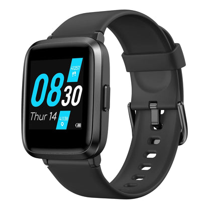 Fitness Tracker with 9 Sprot Modes,Step Counter, Sleep Monitor,Calorie Tracking,Waterproof Activity Tracker with Spo2 Smart Watch for Android Iphones Women Men Kids-Black